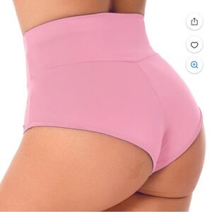 Pink Booty Shorts High Waist Yoga Gym Workout Booty Dance Hot Pants Lolita